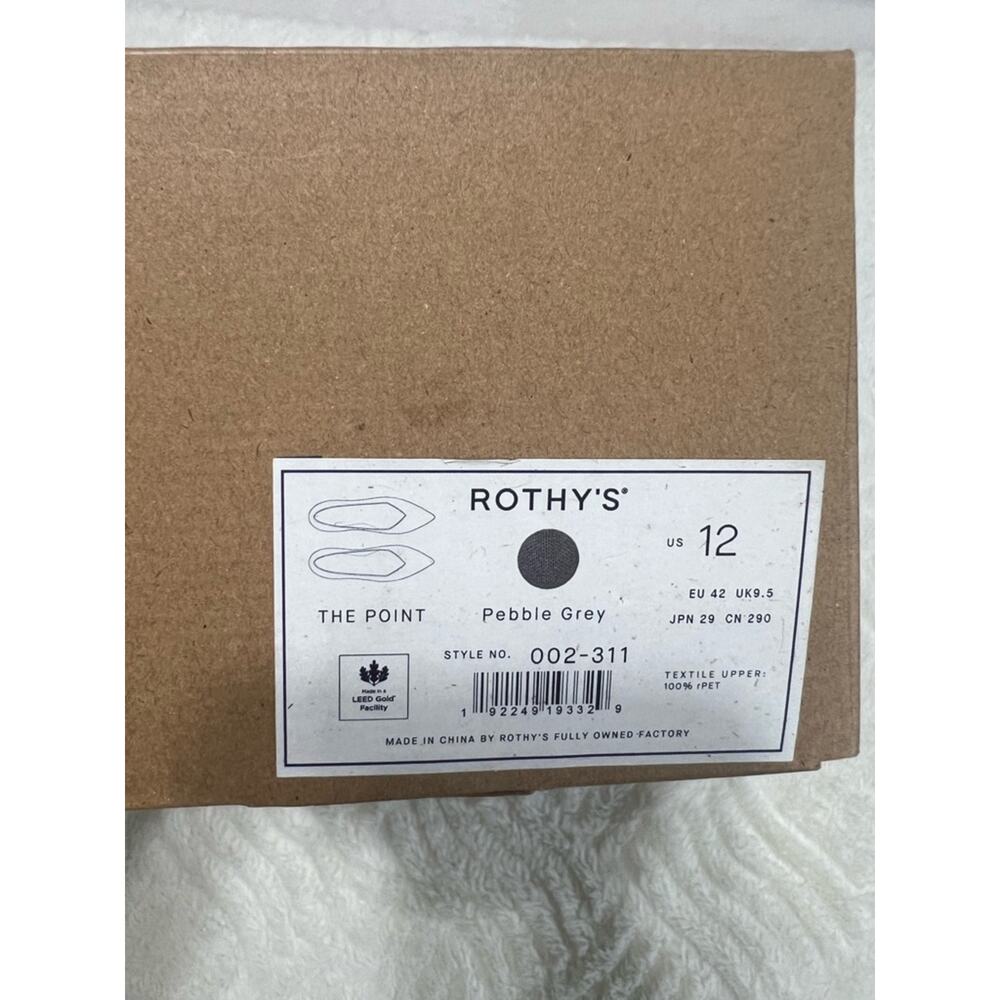 Rothy’s The Point Pebble Grey Flats NIB Size 12 - Picture 10 of 10
